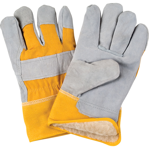 Gants d'ajusteur doubl&eacute;s pour l'hiver, 2T-Grand, Paume en Cuir de vache refendu, Doublure en Boa Trail Hammer and Bolt