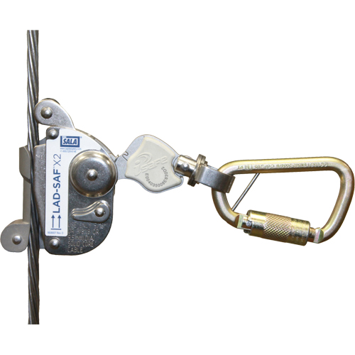 Lad-Saf X2 Detachable Cable Sleeve, 5/8"/3/8" Rope Diameter Trail Hammer and Bolt