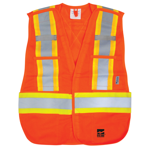 Veste d&eacute;tachable Open Road, Orange haute visibilit&eacute;, Polyester Trail Hammer and Bolt