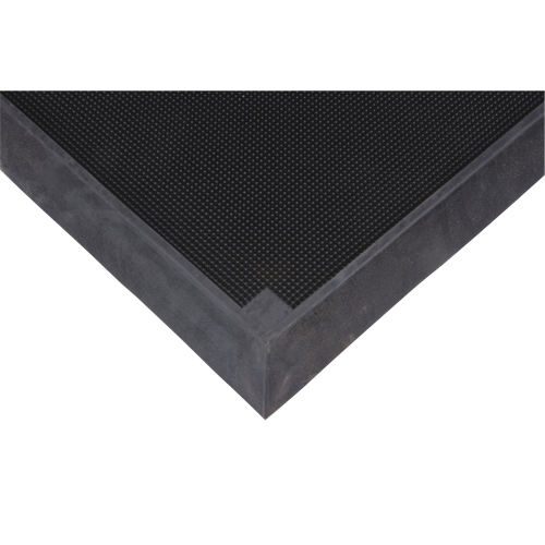 Foot Sanitizing Matting, Rubber, 2-2/3' W x 3-1/4' L x 2-1/2" Thick, Black Trail Hammer and Bolt