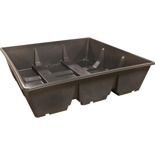 IBC Sump Bin, 385 US gal. Spill Capacity, 76" x 76" x 20" Trail Hammer and Bolt
