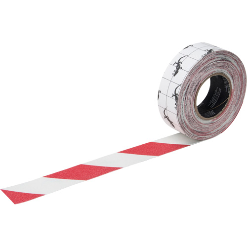 Premium Anti-Skid Tape, 2" x 60', Red & White Trail Hammer and Bolt