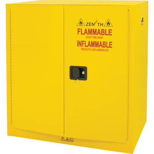 Flammable Storage Cabinet, 30 gal., 2 Door, 43" W x 44" H x 18" D Trail Hammer and Bolt