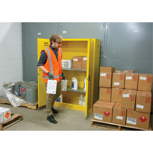 Armoire pour produits inflammables, 45 gal., 2 Porte(s), 43" La x 65" h x 18" p Trail Hammer and Bolt