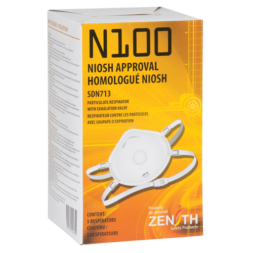 Respirateur contre les particules, N100, Certifi&eacute; NIOSH, Moyen/grand Trail Hammer and Bolt