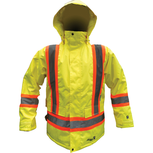 Safety Parka, High Visibility Lime-Yellow, Small Trail Hammer and Bolt