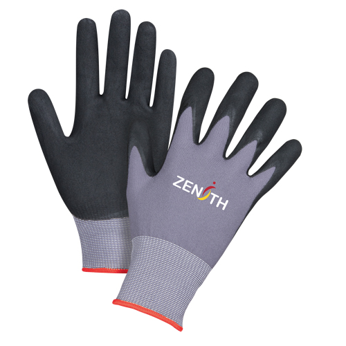 Gants ZX-1 de premi&egrave;re qualit&eacute; compatibles avec les &eacute;crans tactiles, 6/T-petit, R&ecirc;vetement Mousse de nitrile, Calibre 15, Enveloppe en Nylon Trail Hammer and Bolt