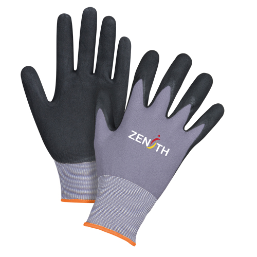 Gants ZX-1 de premi&egrave;re qualit&eacute; compatibles avec les &eacute;crans tactiles, 7/Petit, R&ecirc;vetement Nitrile/Mousse de nitrile, Calibre 15, Enveloppe en Nylon Trail Hammer and Bolt