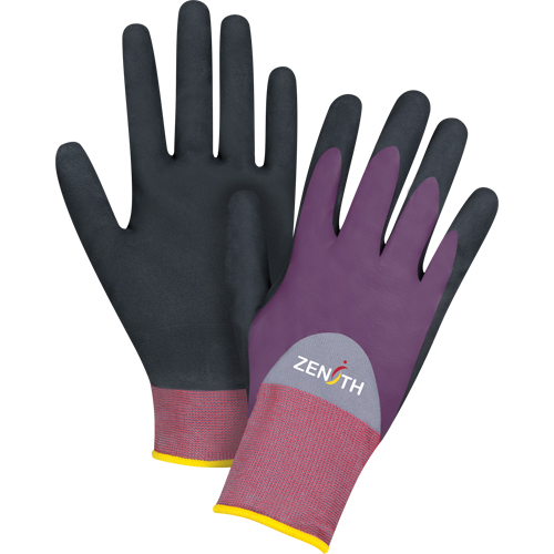 ZX-2 Premium Coated Gloves, 9/Large, Nitrile/Foam Nitrile Coating, 18 Gauge, Nylon Shell Trail Hammer and Bolt