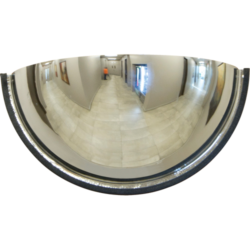 180° Dome Mirror, Half Dome, Closed Top, 18" Diameter Trail Hammer and Bolt