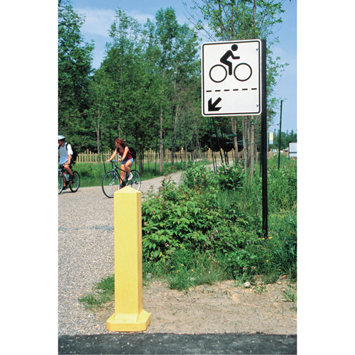 Bornes, Plastique, 33" h x 6" la, Jaune Trail Hammer and Bolt