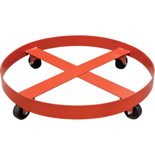Poly-Collector Drum Dolly, 27.5" dia. x 5.5" H Trail Hammer and Bolt