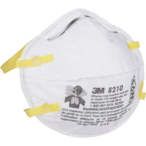 Respirateurs contre les particules 8210, N95, Certifi&eacute; NIOSH Trail Hammer and Bolt