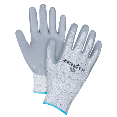 Gants &eacute;lastiques sans coutures r&eacute;sistants &agrave; la coupe, Taille T-Grand/10, Calibre 13, Rev&ecirc;tement Nitrile, Enveloppe en PEHP, ANSI/ISEA 105 niveau 2/EN 388 niveau 3 Trail Hammer and Bolt