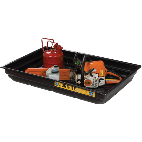 Plateau pour les d&eacute;versements EcoPolyBlend , 47,5" lo x 23" la x 5,5" h, Cap. de d&eacute;versement 20 gal. Trail Hammer and Bolt