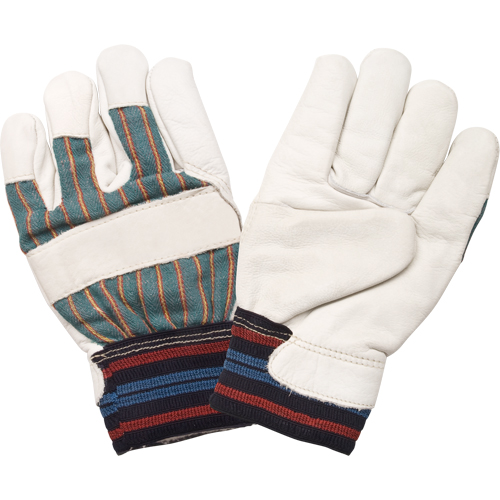 Gant pour le travail doubl&eacute;s pour l'hiver r&eacute;sistant &agrave; l'abrasion, Moyen, Paume en Cuir fleur de vache, Doublure en Molleton de coton Trail Hammer and Bolt