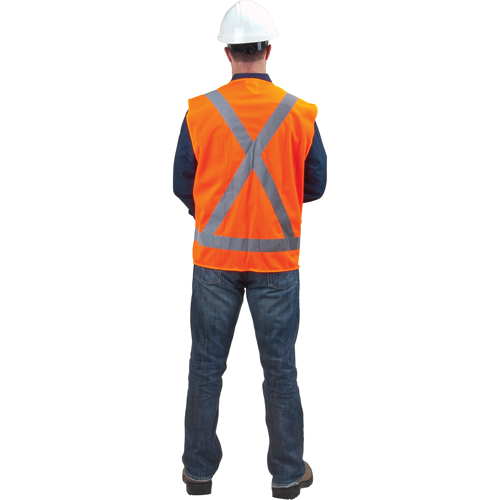 Veste de s&eacute;curit&eacute; pour la circulation, Orange haute visibilit&eacute;, T-Grand, Polyester Trail Hammer and Bolt