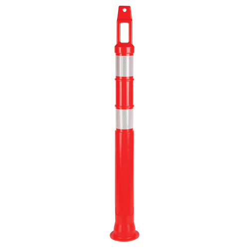 Poteau d&eacute;lin&eacute;ateur de premi&egrave;re qualit&eacute;, 42" h, Orange Trail Hammer and Bolt