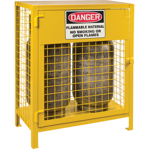 Armoires pour cylindres &agrave; gaz, nbre de bouteilles: 2, 30" , 17" , 37" , Jaune Trail Hammer and Bolt