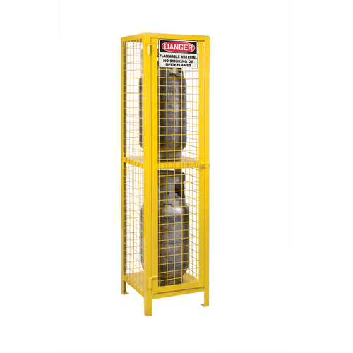 Armoires pour cylindres &agrave; gaz, nbre de bouteilles: 2, 17" , 17" , 69" , Jaune Trail Hammer and Bolt