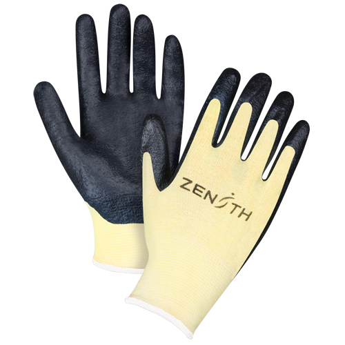 Gants r&eacute;sistants &agrave; la coupe avec prise sup&eacute;rieure, Taille 12/3T-Grand, Calibre 13, Rev&ecirc;tement Mousse de nitrile, Enveloppe en Aramide, ANSI/ISEA 105 niveau 3/EN 388 niveau 5 Trail Hammer and Bolt