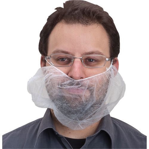 Beard Nets, Polypropylene, White Trail Hammer and Bolt