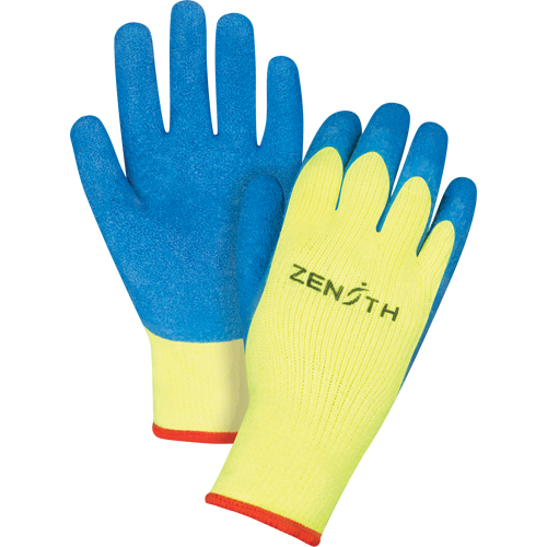 Gants haute visibilit&eacute; doubl&eacute;s d'acrylique de caoutchouc naturel, 7, R&ecirc;vetement Latex de caoutchouc, Calibre 7, Enveloppe en Acrylique Trail Hammer and Bolt