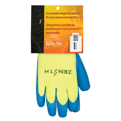 Gants haute visibilit&eacute; doubl&eacute;s d'acrylique de caoutchouc naturel, 10, R&ecirc;vetement Latex de caoutchouc, Calibre 7, Enveloppe en Acrylique Trail Hammer and Bolt