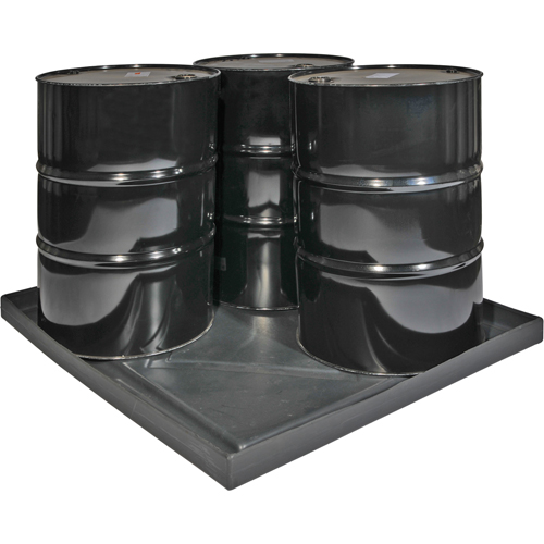 Econo Spill Shells, 51" L x 47" W x 5" H, 36 US gal. Spill Capacity Trail Hammer and Bolt