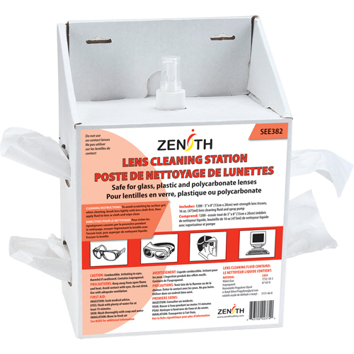 Disposable Lens Cleaning Station, Cardboard, 8" L x 5" D x 12-1/2" H Trail Hammer and Bolt