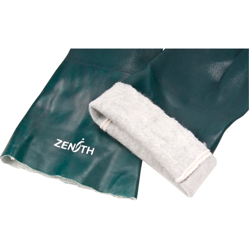 Gants verts &agrave; double enduit, 14" lo, PVC, Doublure en Jersey de coton, 70 mils Trail Hammer and Bolt