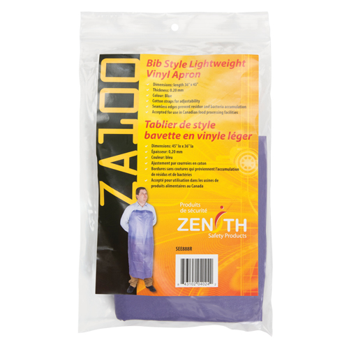 Lightweight Apron, Vinyl, 45" L x 36" W, Blue Trail Hammer and Bolt