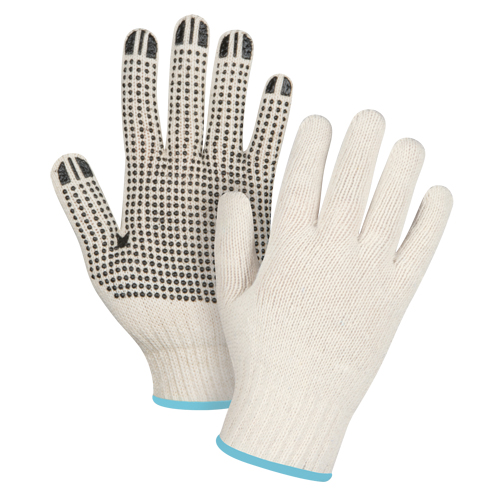 Heavyweight Dotted String Knit Gloves, Poly/Cotton, Single Sided, 7 Gauge, X-Large Trail Hammer and Bolt