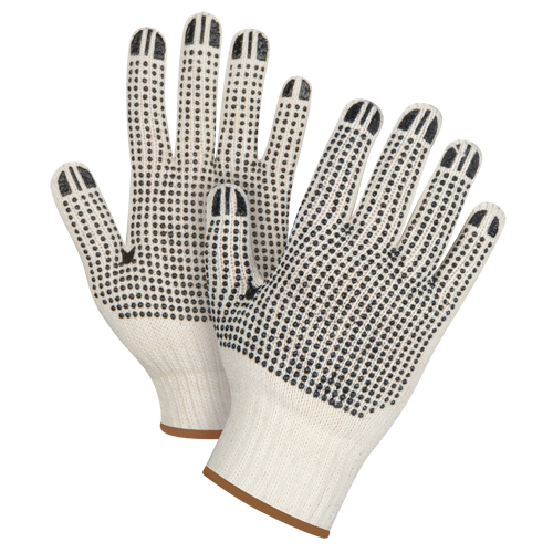 Gants tricot&eacute;s de poids lourd &agrave; deux c&ocirc;t&eacute;s avec pois, Poly/coton, Deux c&ocirc;t&eacute;s, Calibre 7, Grand Trail Hammer and Bolt
