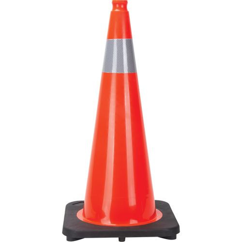 Traffic Cone, 28", Orange, 4" Reflective Collar(s) Trail Hammer and Bolt