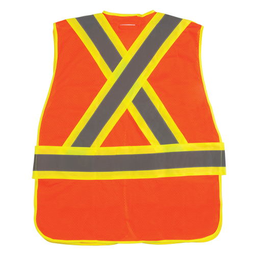 Veste d'arpenteur r&eacute;sistante aux flammes, Orange haute visibilit&eacute;, Moyen, Polyester Trail Hammer and Bolt