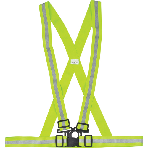 Standard-Duty Safety Harness, High Visibility Lime-Yellow, Silver Reflective Colour, Medium Trail Hammer and Bolt