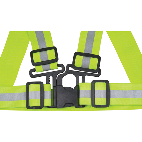 Standard-Duty Safety Harness, High Visibility Lime-Yellow, Silver Reflective Colour, Medium Trail Hammer and Bolt