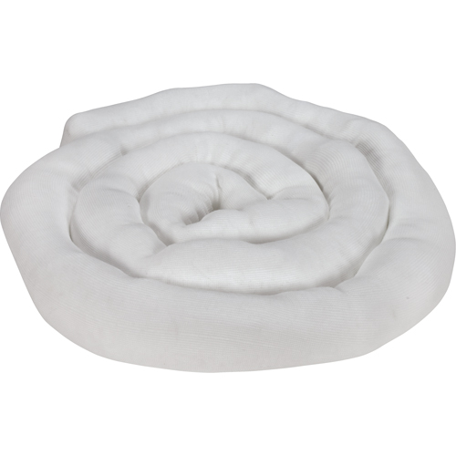 Remblais tubulaire absorbant, Huile seulement, Absorption 45 gal., 3" la x 10' lo, Pqt de 10 Trail Hammer and Bolt