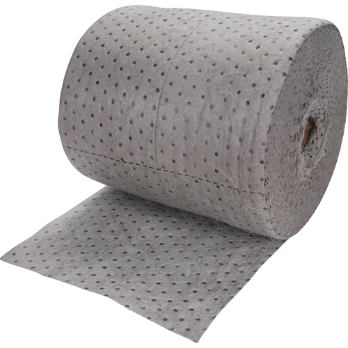 Rouleaux absorbants li&eacute;s de premi&egrave;re qualit&eacute;, Poids moyen, 150' lo x 15" la, Absorption 20 gal. Trail Hammer and Bolt