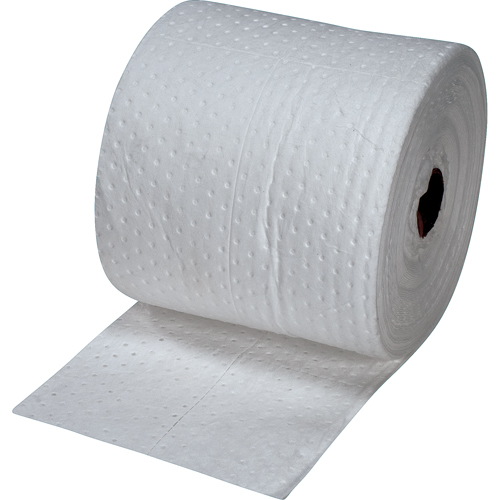 Premium Laminated (SMS) Sorbent Rolls, Mediumweight, 150' L x 15" W, 20 gal. Absorbancy Trail Hammer and Bolt