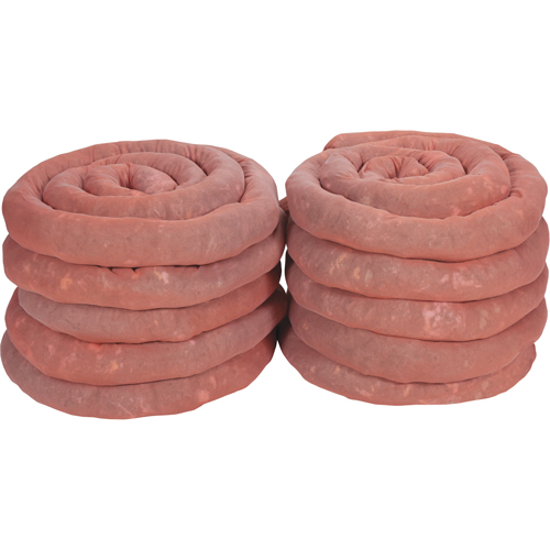 Sorbents Socks, Hazmat, 45 gal. Absorbancy, 3" W x 10' L, Pack of 10 Trail Hammer and Bolt