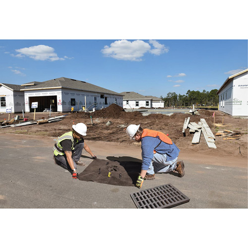Ultra-Drain Guard&reg; Catch Basin Insert, Oil & Sediment, 60" L x 60" W Trail Hammer and Bolt