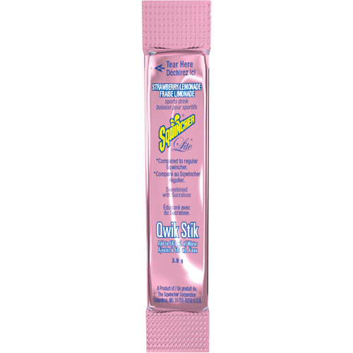 Sqwincher&reg; Boisson de r&eacute;hydratation ZERO Qwik Stik, Emballage-portion, Limonade aux fraises Trail Hammer and Bolt