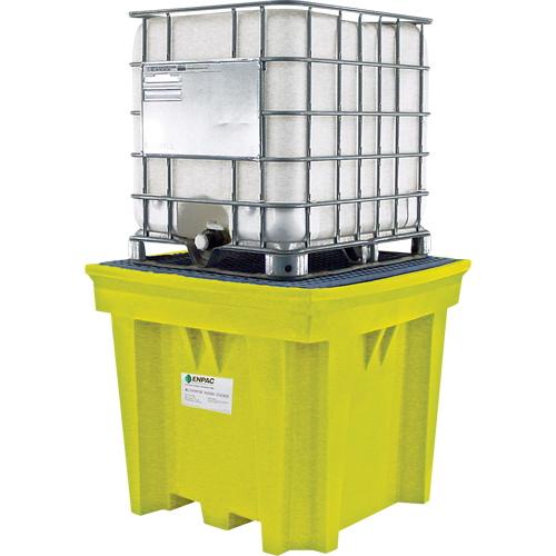 IBC Space-Saver Without Drain, 275 US gal. Spill Capacity, 57" x 57" x 48" Trail Hammer and Bolt