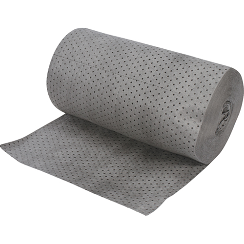 Rouleaux absorbants en fibres fines de calibre industriel, Lourd, 150' lo x 30" la, Absorption 70 gal. Trail Hammer and Bolt