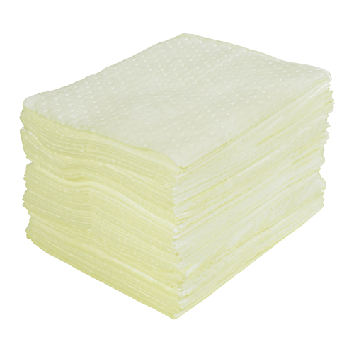 Premium Laminated (SMS) Sorbent Pads, Hazmat, 15" x 17", 30 gal. Absorbancy Trail Hammer and Bolt