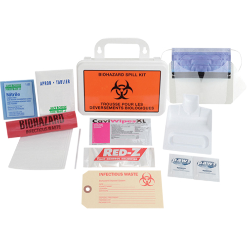 Deluxe Clean-Up Spill Kit, Biohazard, Case Trail Hammer and Bolt
