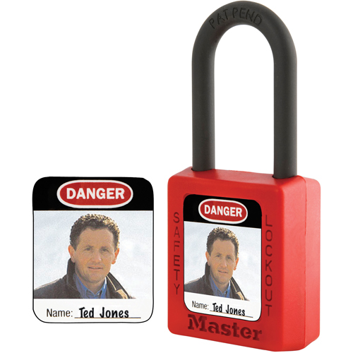 Zenex Thermoplastic Photo Padlock Identification Labels Trail Hammer and Bolt