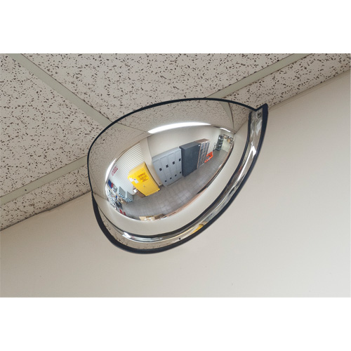 180° Dome Mirror, Half Dome, Open Top, 20" Diameter Trail Hammer and Bolt